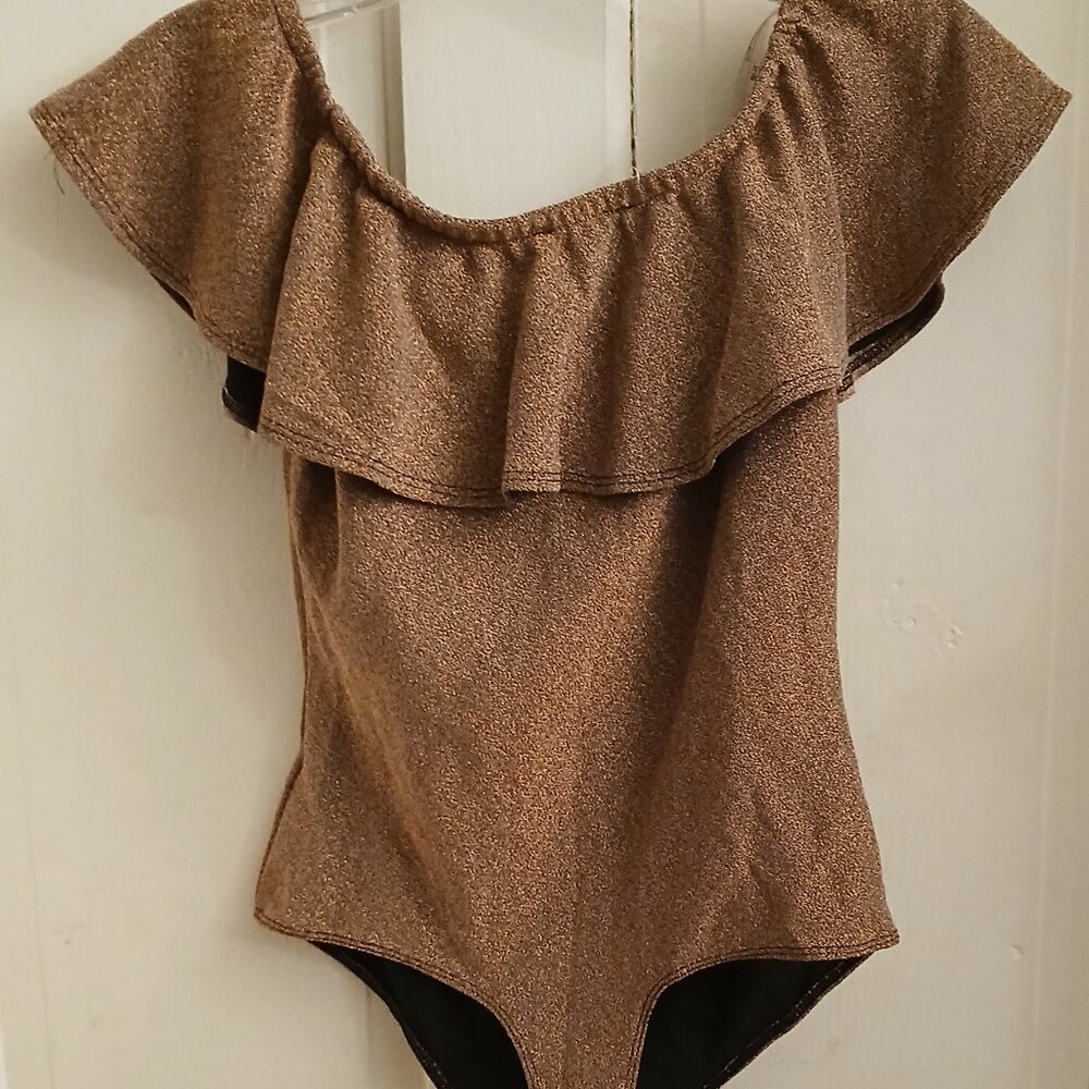 Gold Sparkle Bodysuit by Iris